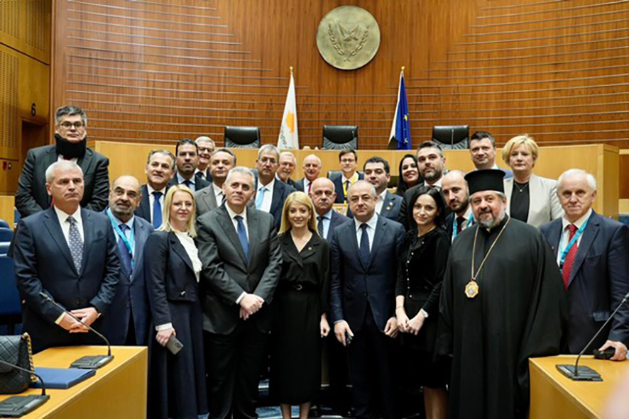 Η Πρόεδρος της Βουλής των Αντιπροσώπων δέχθηκε αντιπροσωπεία της Διακοινοβουλευτικής Συνέλευσης της Ορθοδοξίας (ΔΣΟ) - 17/03/2023