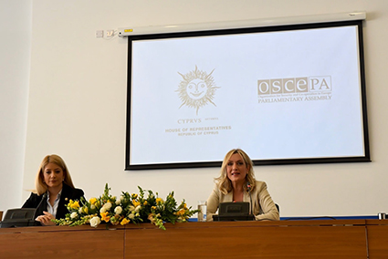 Συνέντευξη Τύπου της ΠτΒ και της Αντιπροέδρου της Κ.Σ. ΟΑΣΕ με θέμα το Διεθνές Συνέδριο της Κ.Σ. ΟΑΣΕ που θα φιλοξενήσει το Κυπριακό Κοινοβούλιο - 18/03/22